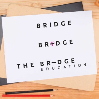 catchy-design-the-bridge-education-construccion-logo